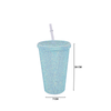 Personalized Glitter Tumbler In Two Size Short - Blue