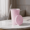 Personalized Glitter Tumbler In Two Size Short - Pink