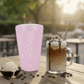 Personalized Glitter Tumbler In Two Size Short - Pink