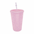 Personalized Glitter Tumbler In Two Size Short - Pink