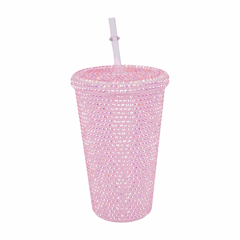 Personalized Glitter Tumbler In Two Size Short - Pink
