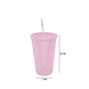 Personalized Glitter Tumbler In Two Size Short - Pink