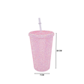 Personalized Glitter Tumbler In Two Size Short - Pink