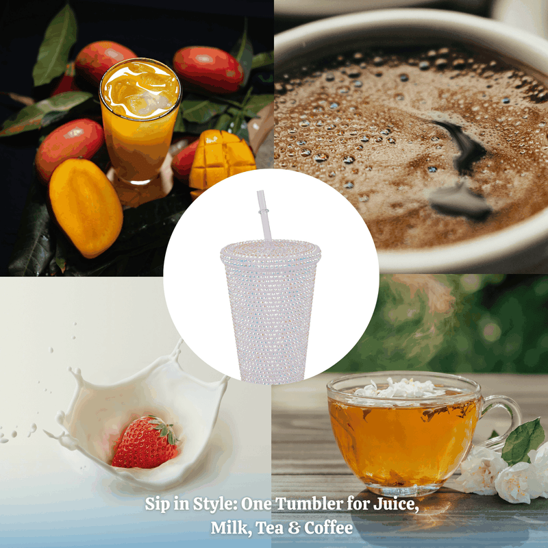 Personalized Glitter Tumbler In Two Size Short - White