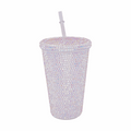 Personalized Glitter Tumbler In Two Size Short - White