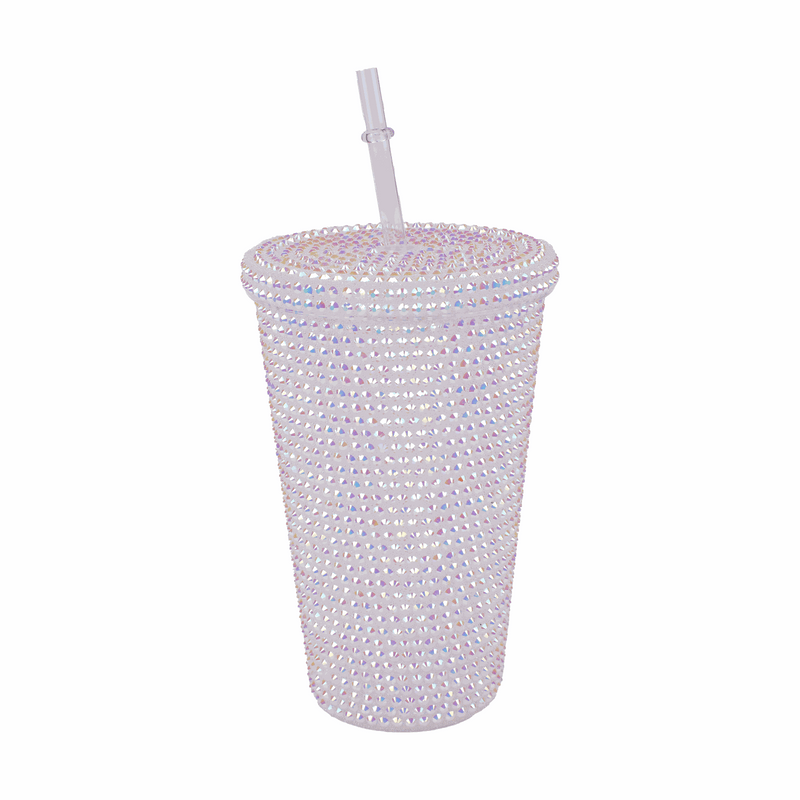 Personalized Glitter Tumbler In Two Size Short - White