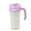 Personalized Pink Handle Tumbler
