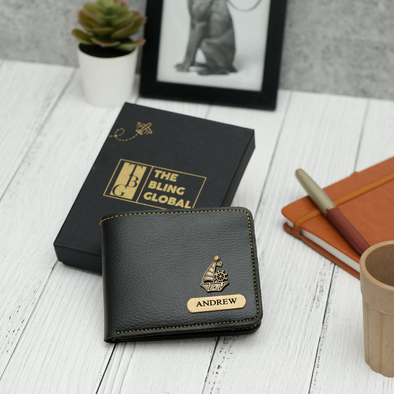 Personalized Mens Wallet - Black
