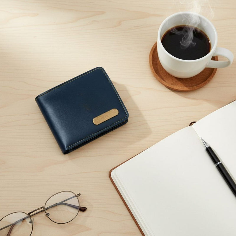 Personalized Mens Wallet - Blue