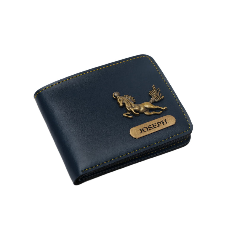 Personalized Mens Wallet - Blue