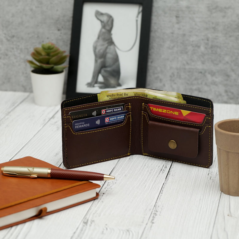 Personalized Mens Wallet - Dark Brown