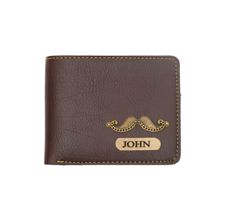 Personalized Mens Wallet - Dark Brown