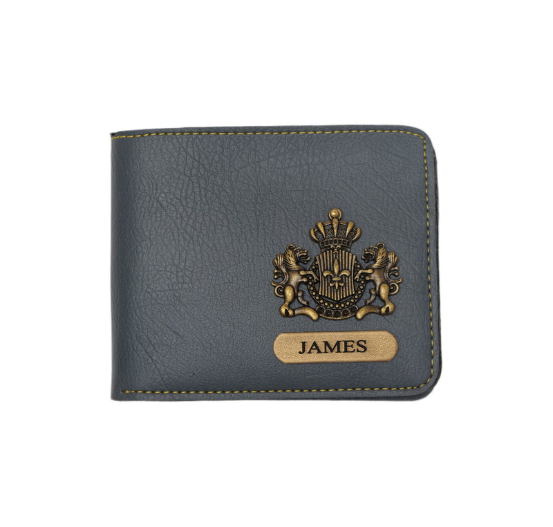 Personalized Mens Wallet - Gray