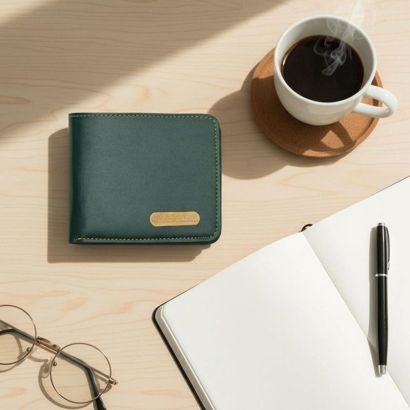 Personalized Mens Wallet - Green