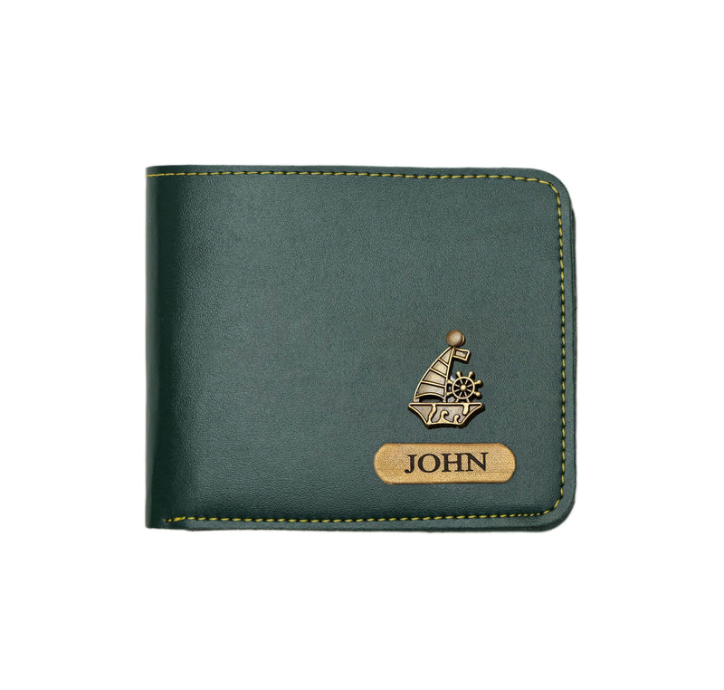 Personalized Mens Wallet - Green