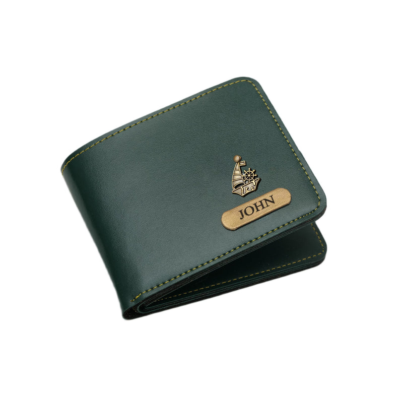 Personalized Mens Wallet - Green