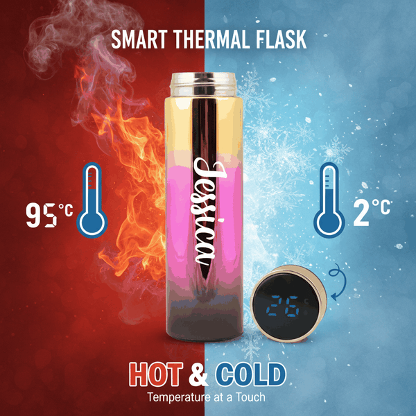 Personalized Pink Gold Temp Bottle