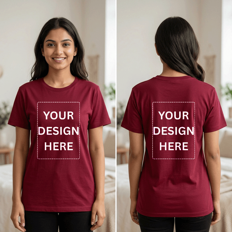Personalized Womens T-Shirt - Maroon