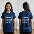 Personalized Womens T-Shirt - Navy Blue
