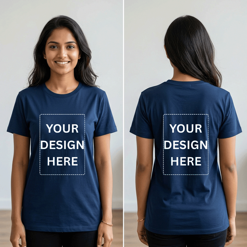 Personalized Womens T-Shirt - Navy Blue