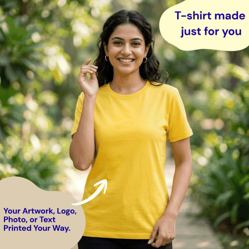 Personalized Womens T-Shirt - Yellow