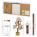 Personalized Brown Diary, Lucky Tree and Tumbler Gift Set