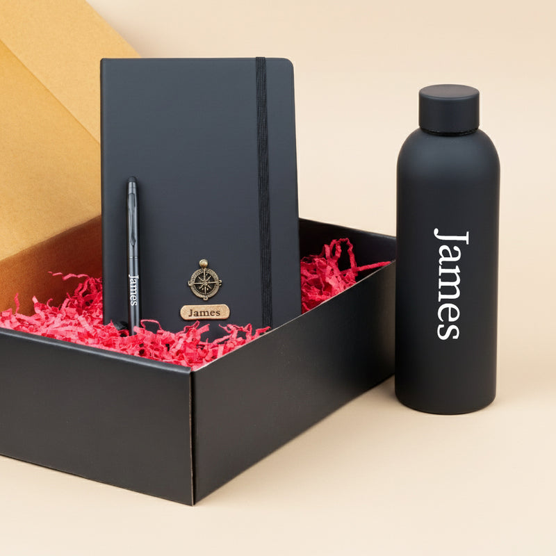 Personalized Diary Bottle Pen Corporate Gift Set