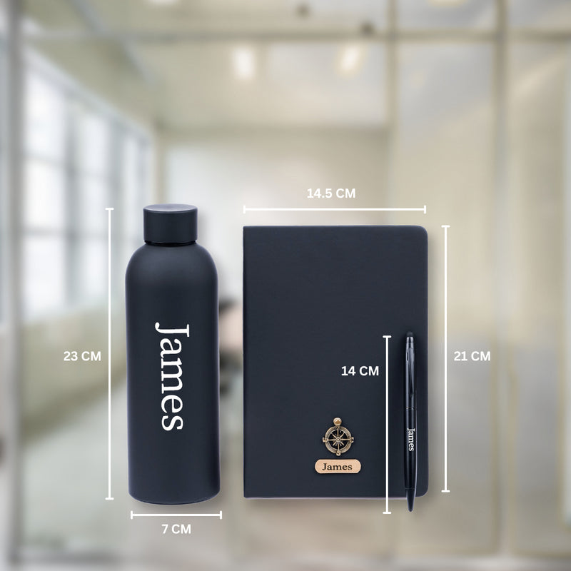 Personalized Diary Bottle Pen Corporate Gift Set