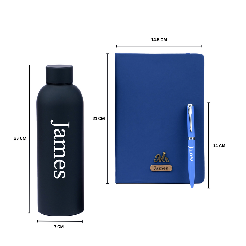 Personalized Diary Bottle Pen Corporate Gift Set