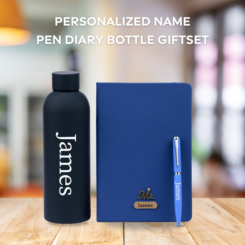 Personalized Diary Bottle Pen Corporate Gift Set