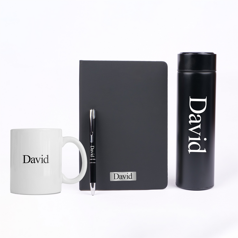 Personalized Diary, Pen, Bottle and Coffee Mug Corporate Gift Set