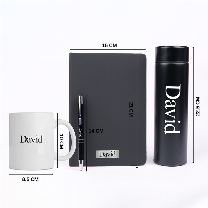 Personalized Diary, Pen, Bottle and Coffee Mug Corporate Gift Set