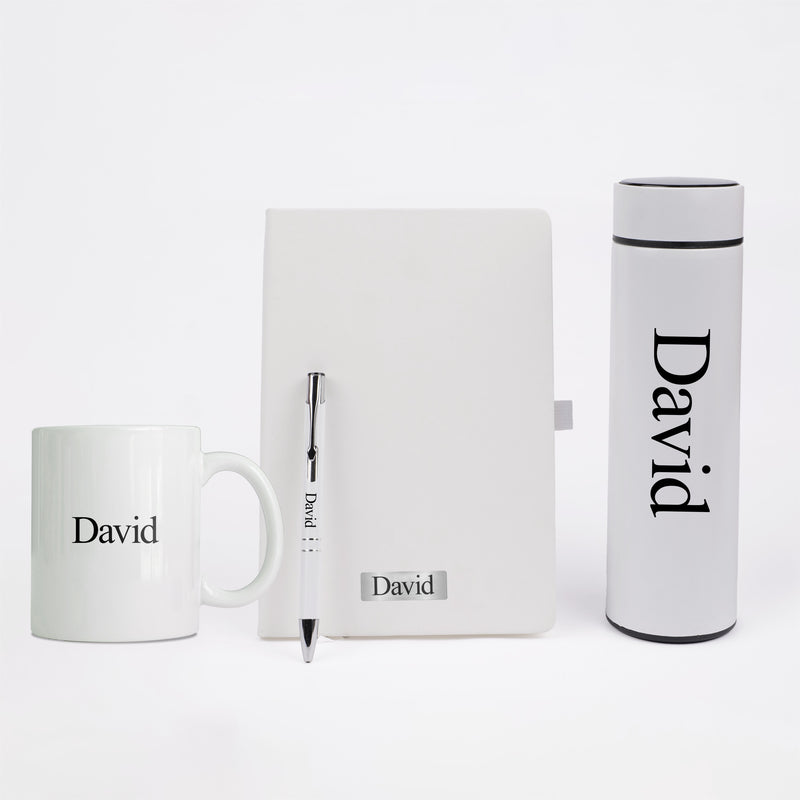 Personalized Diary, Pen, Bottle and Coffee Mug Corporate Gift Set