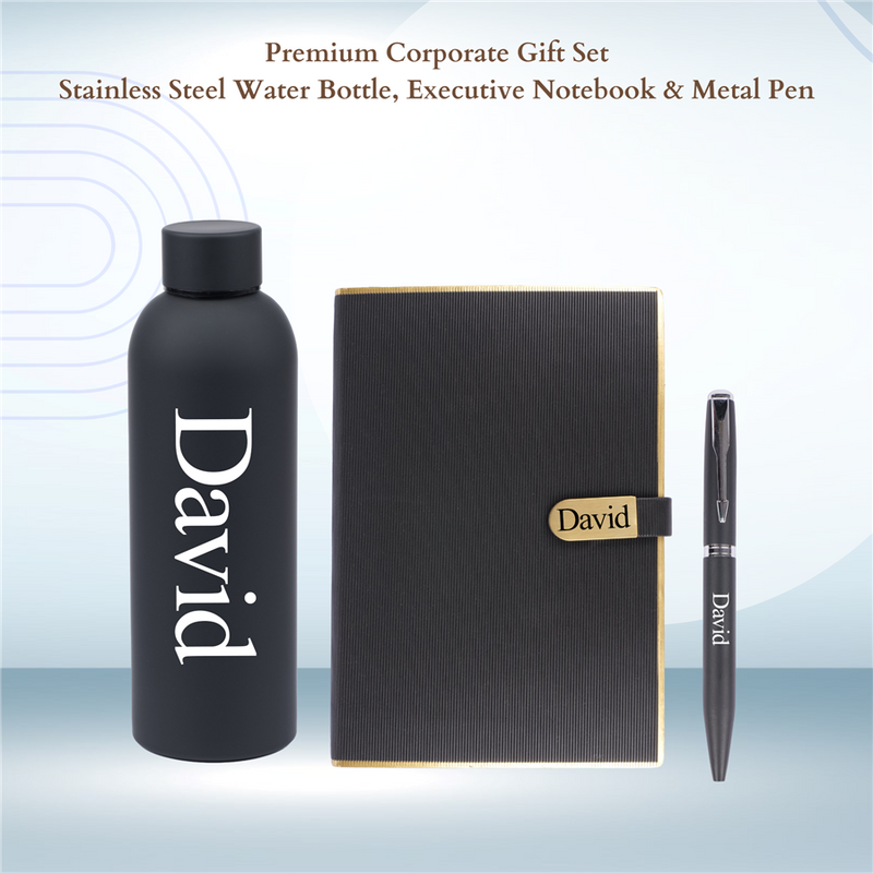 Personalized Diary Pen Bottle Corporate Gift Set