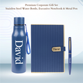 Personalized Diary Pen Bottle Corporate Gift Set