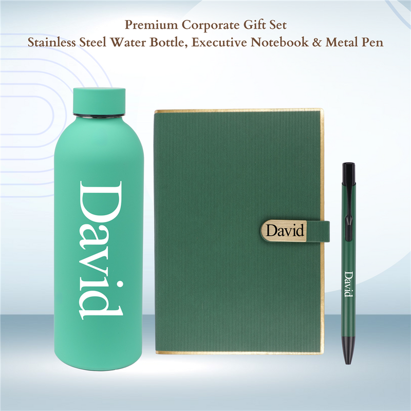 Personalized Diary Pen Bottle Corporate Gift Set