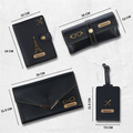 Personalized Leather Wallet, Passport Cover, Luggage Tag & Eyewear Case Giftset