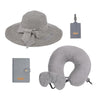 Personalized Luxury Travel Gift Set (Hat, Bottle, Passport Cover, Eyemask & Pillow)