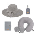 Personalized Luxury Travel Gift Set (Hat, Bottle, Passport Cover, Eyemask & Pillow)