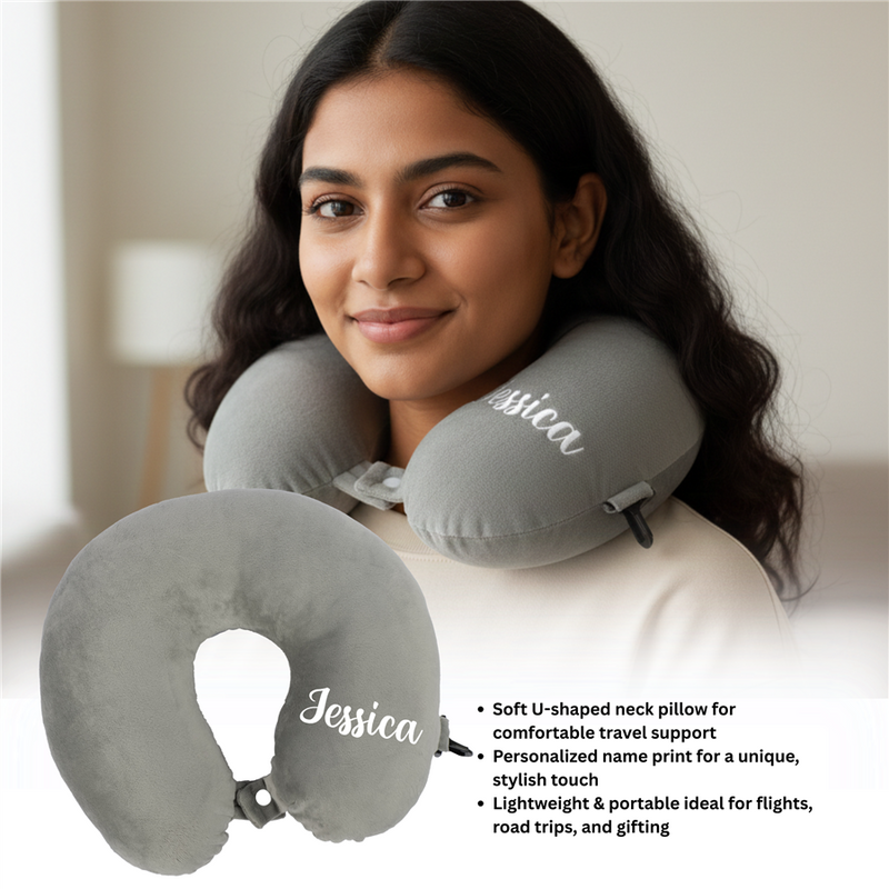 Personalized Luxury Travel Gift Set (Hat, Bottle, Passport Cover, Eyemask & Pillow)