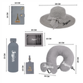 Personalized Luxury Travel Gift Set (Hat, Bottle, Passport Cover, Eyemask & Pillow)