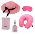Personalized Luxury Travel Gift Set (Hat, Bottle, Passport Cover, Eyemask & Pillow)