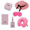 Personalized Luxury Travel Gift Set (Hat, Bottle, Passport Cover, Eyemask & Pillow)