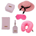 Personalized Luxury Travel Gift Set (Hat, Bottle, Passport Cover, Eyemask & Pillow)