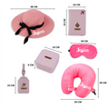 Personalized Luxury Travel Gift Set (Hat, Bottle, Passport Cover, Eyemask & Pillow)