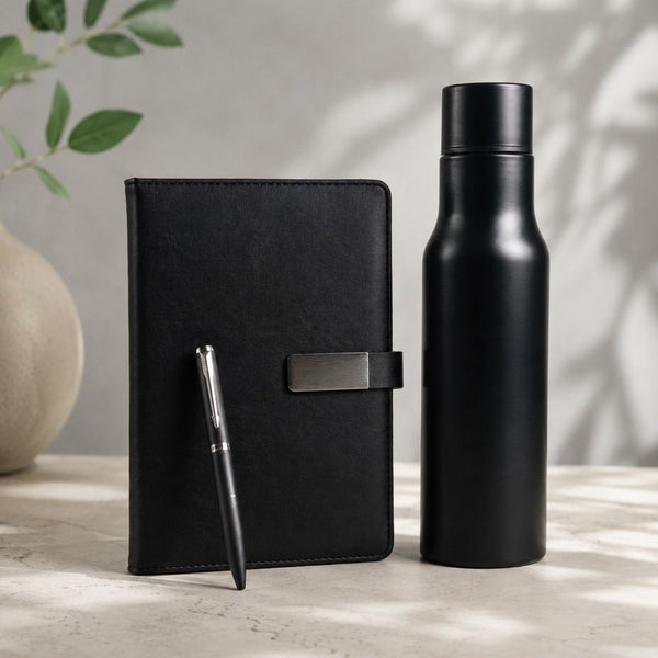Personalized Set of 3-in-1 Diary, Bottle and Pen
