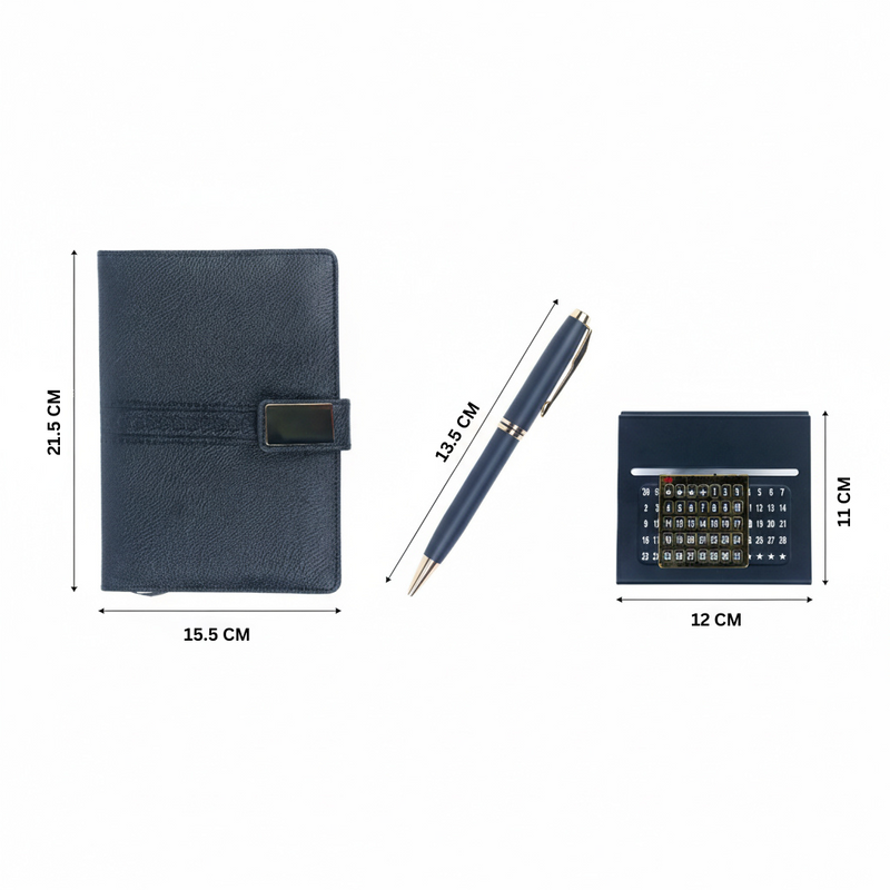 Personalized Set of 3-in-1 Diary, Calendar and Pen