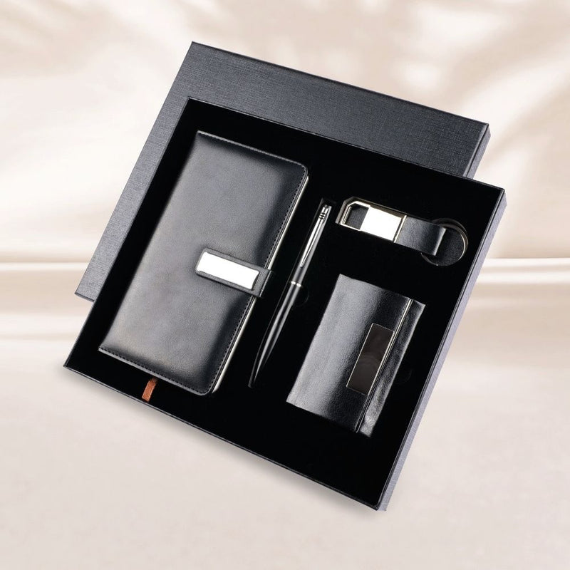 Personalized Set of 4-in-1 Diary, Pen, Keychain and Cardholder