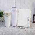 Personalized Set of 5-in-1 Diary, Bottle, Keychain, Pen and Tumbler