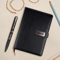 Personalized Set of 5-in-1 Diary, Pen, Bottle, Tumbler and Keychain
